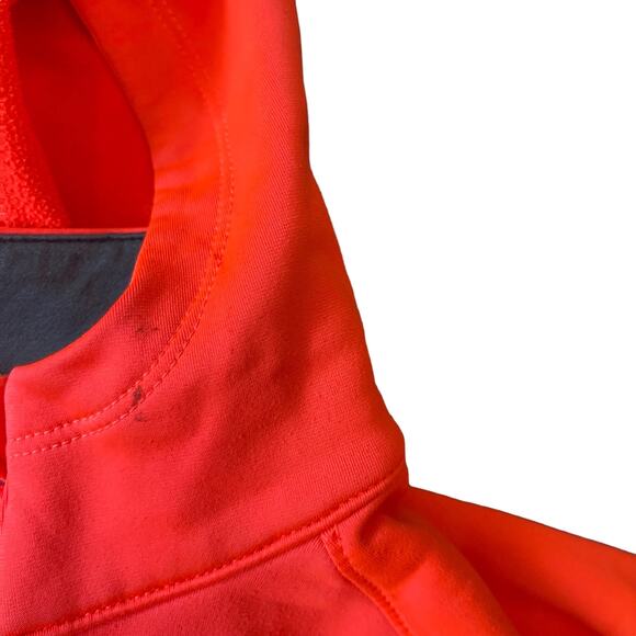 Nike Pro Fleece Quarter Zip Pullover Bright Orange Women’s Size Small - Picture 3 of 4